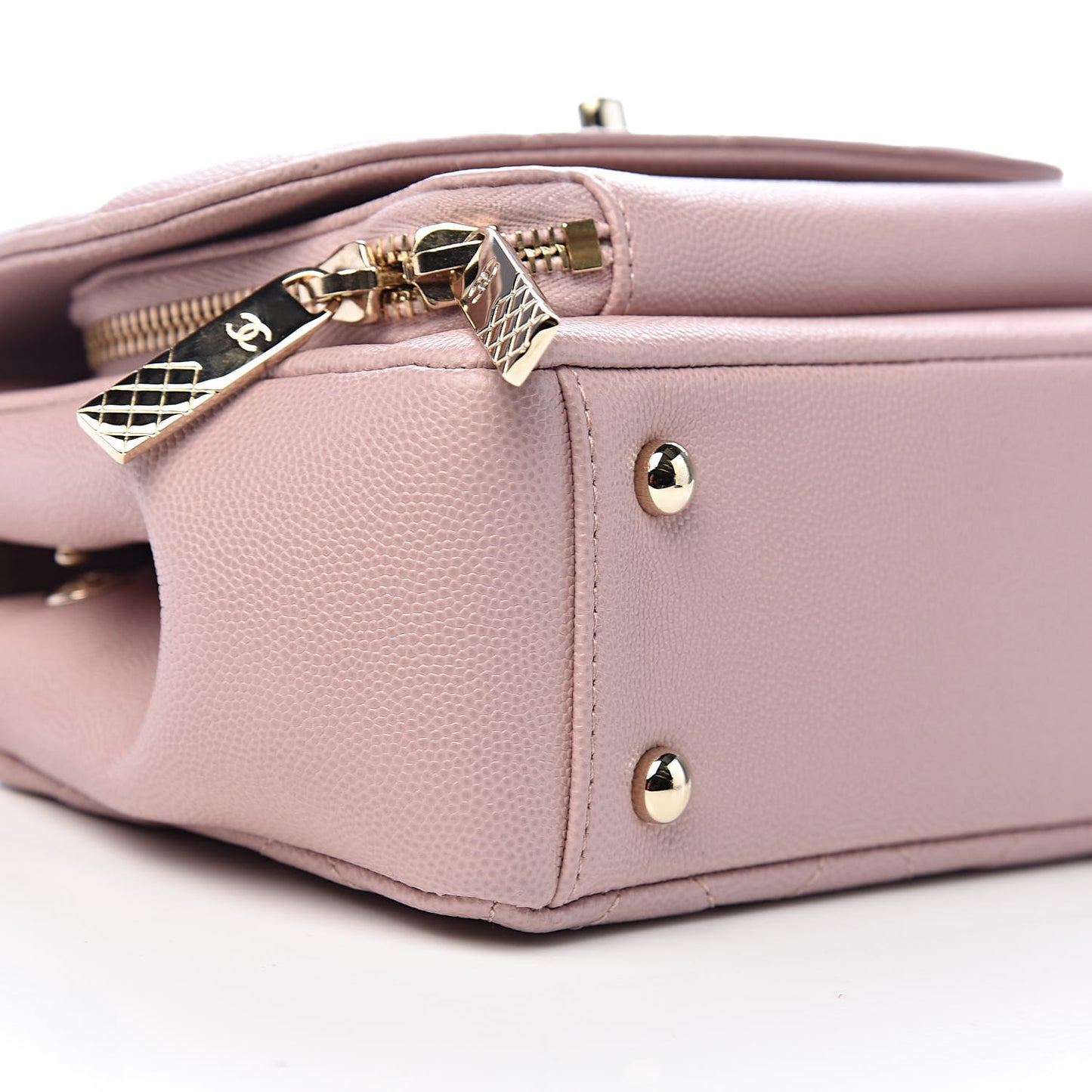 Caviar Quilted Mini Business Affinity Flap Light Pink