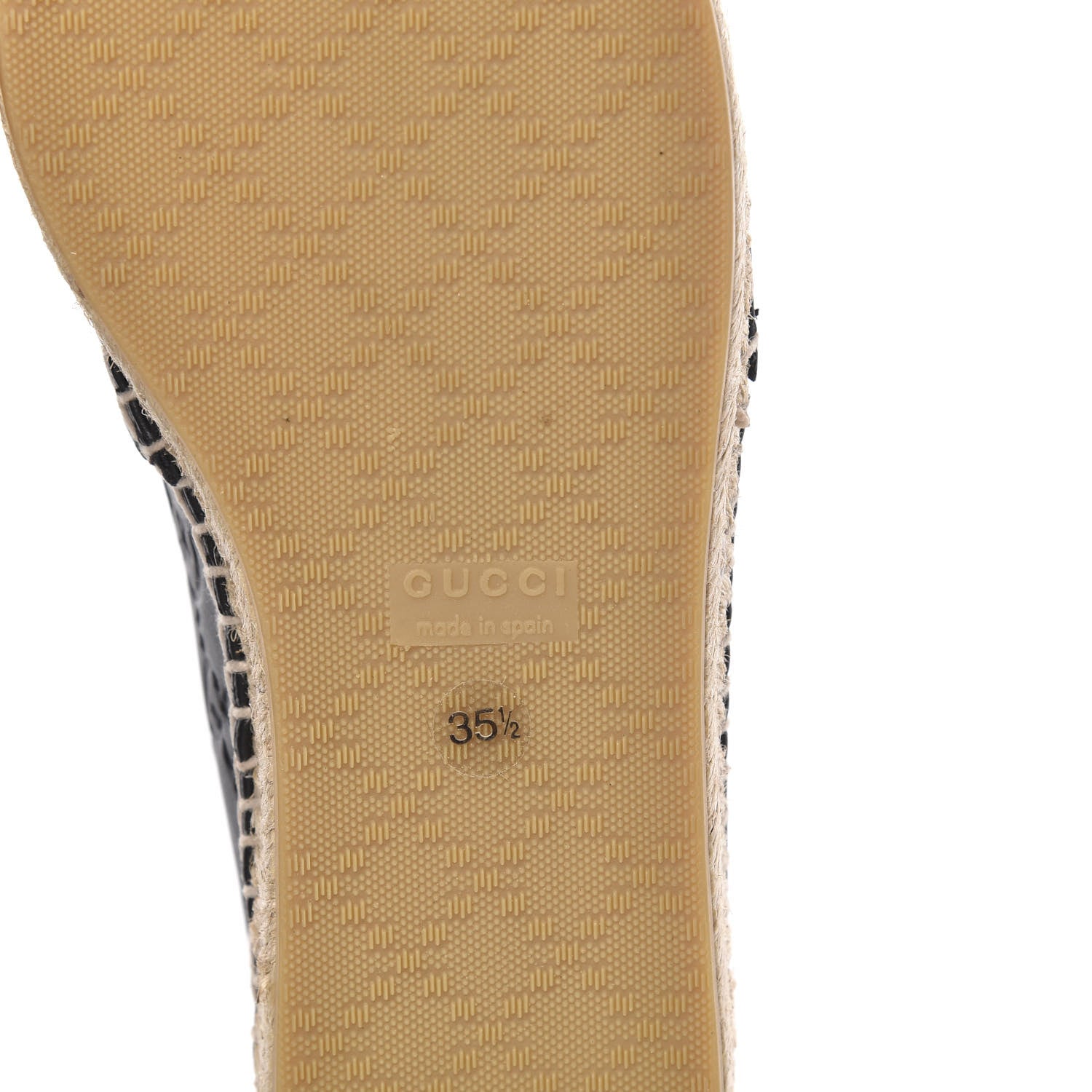Gucci Guccissima Signature Espadrilles 35.5 Black 6 of 9