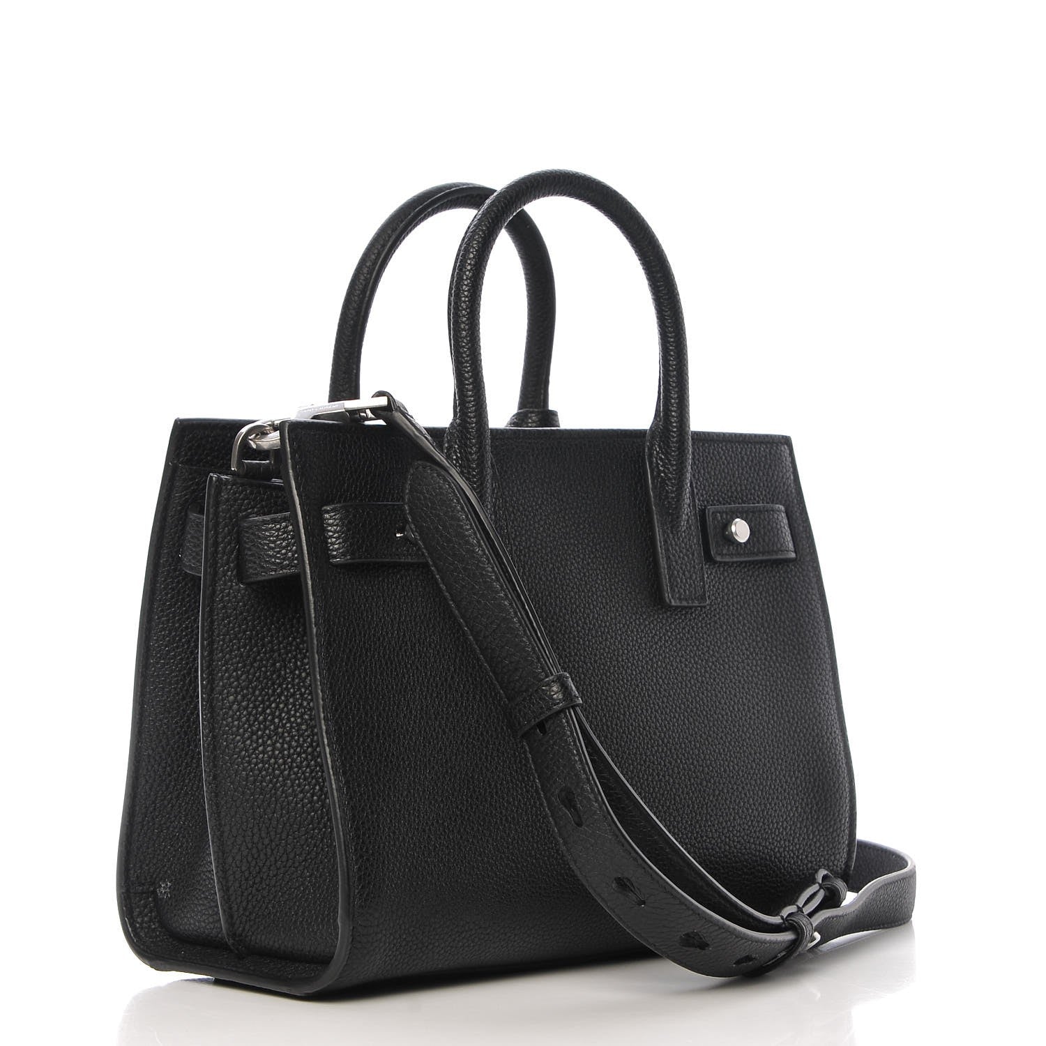 Saint Laurent Grained Calfskin Nano Sac De Jour Souple Black 4 of 8