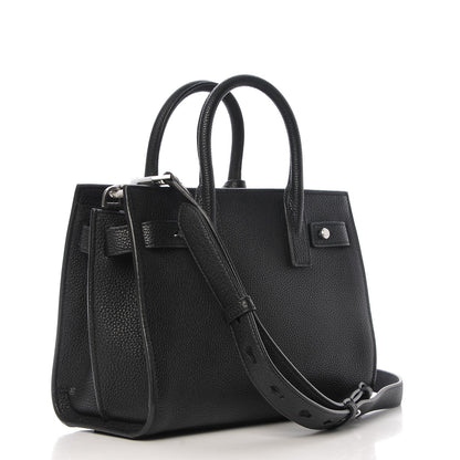 Saint Laurent Grained Calfskin Nano Sac De Jour Souple Black 4 of 8