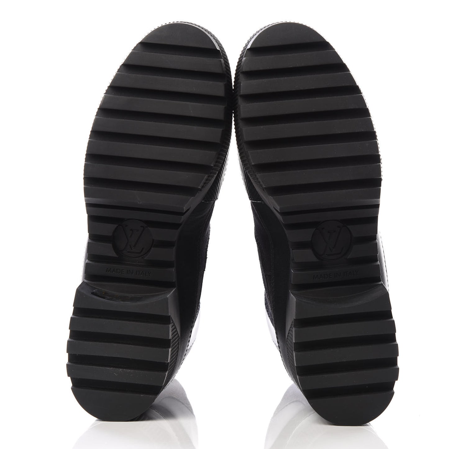 Suede Calfskin Monogram LV Black Heart Laureate Platform Desert Boots 37 Black