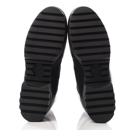 Louis Vuitton Suede Calfskin Monogram LV Black Heart Laureate Platform Desert Boots 37 Black 5 of 8