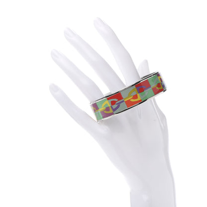 Hermes Enamel Printed Optique Chaine D'Ancre Wide Bracelet 70 2 of 5