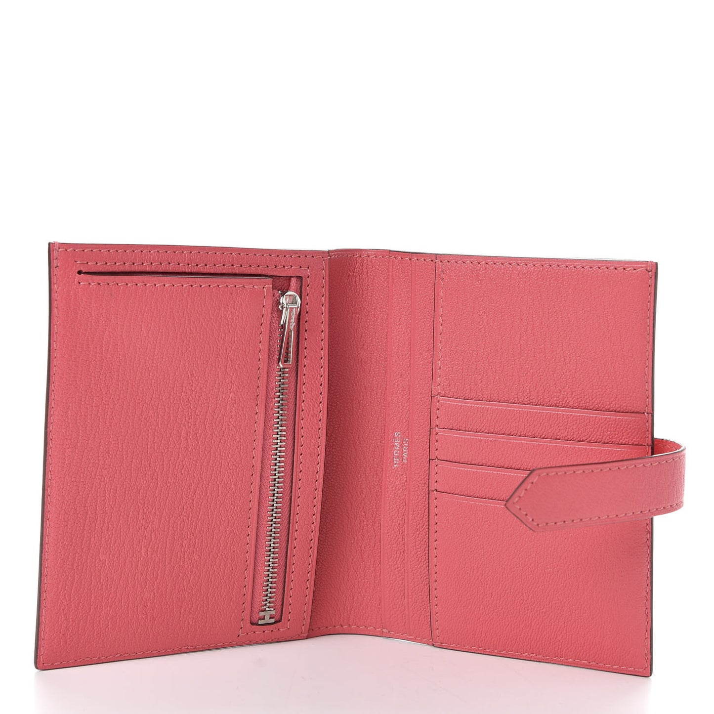 Chevre Mysore Bearn Compact Wallet Rose Lipstick
