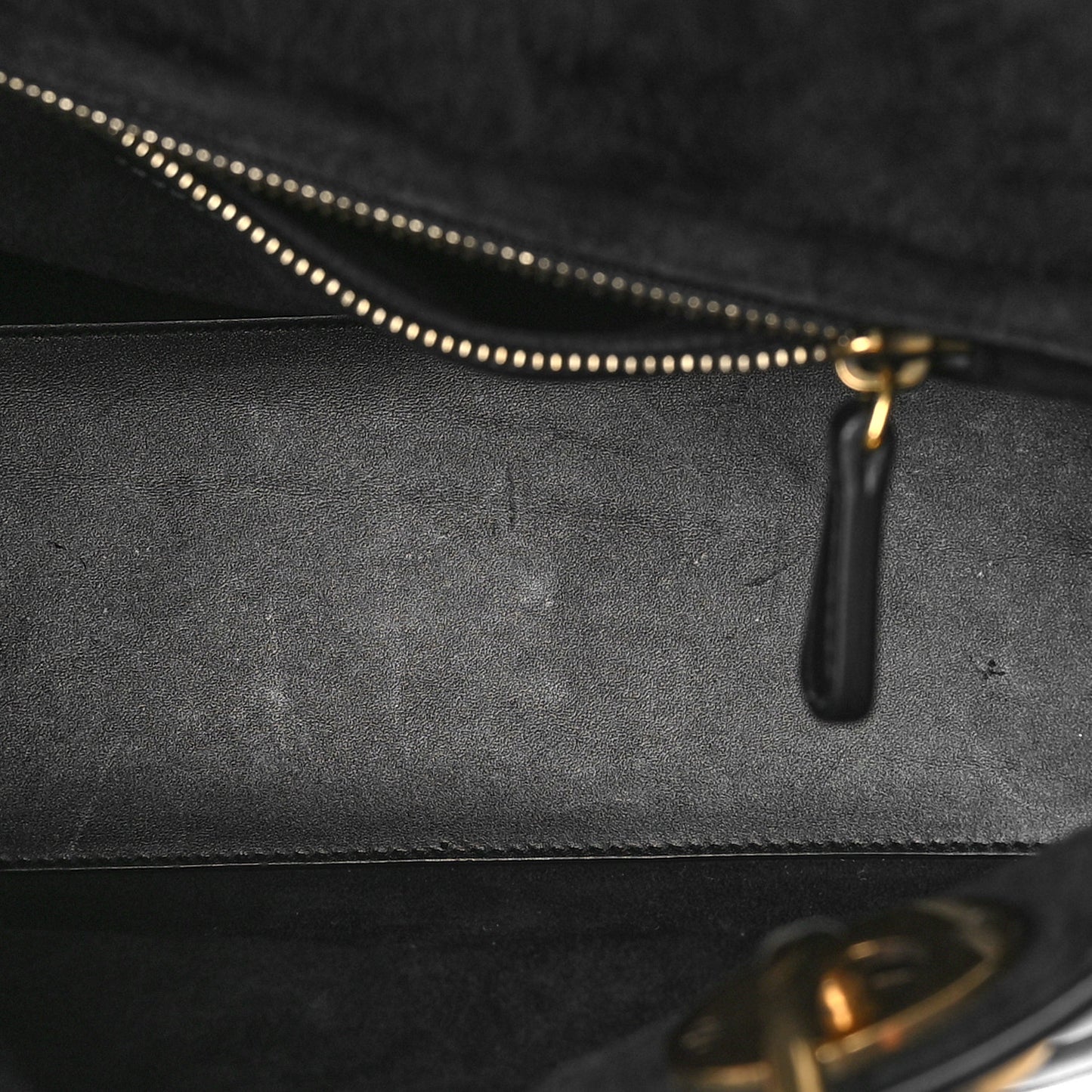 Calfskin Cannage Studded Medium Supple Lady Dior Black