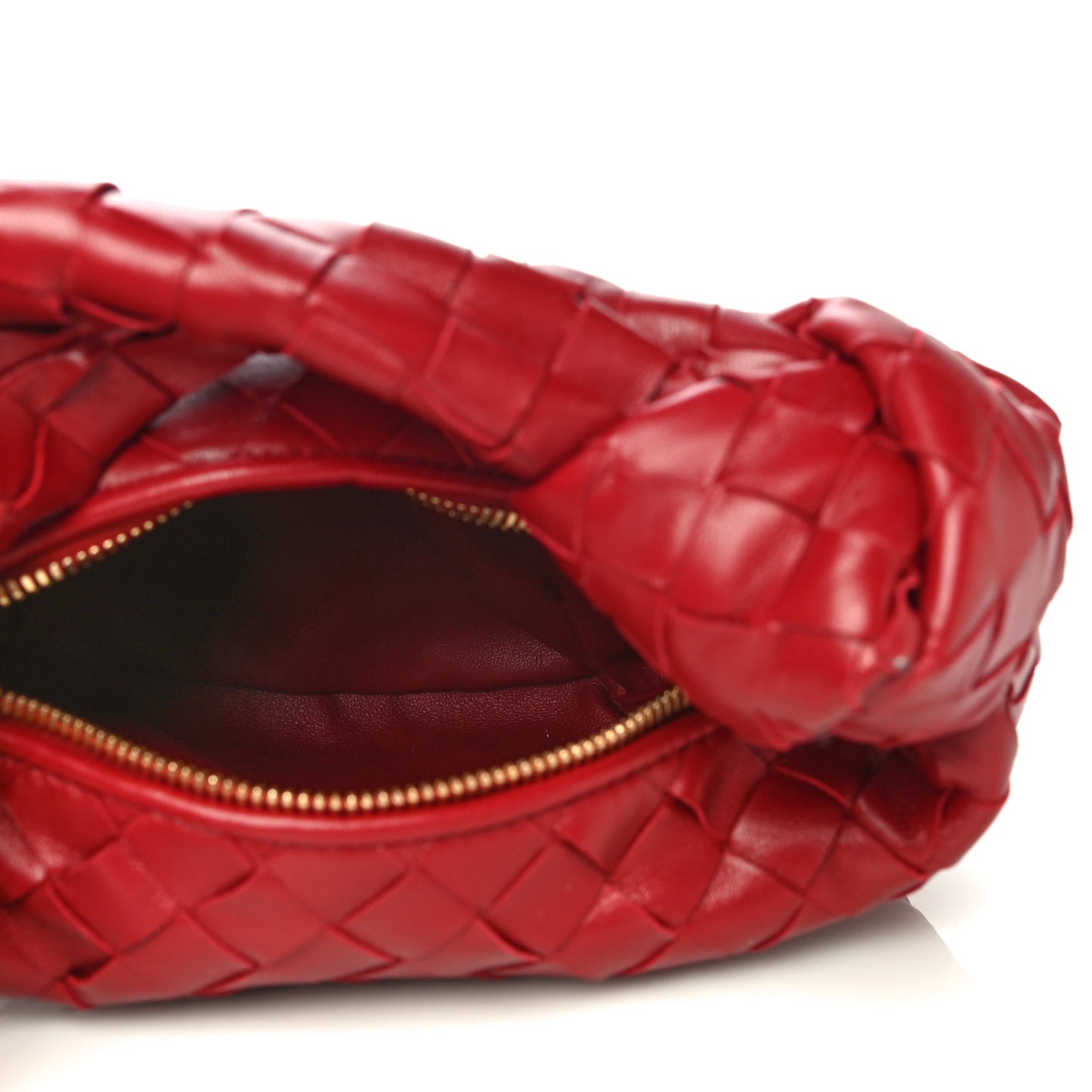 Nappa Intrecciato Mini Jodie Dark Red