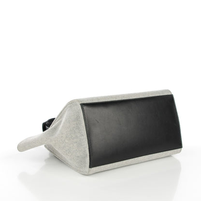 Celine Felt Smooth Calfskin Medium Trapeze Pearl Grey 4 of 8