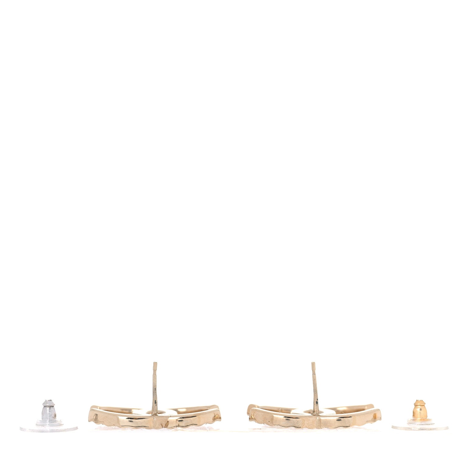 Chanel Baguette Crystal High Society CC Earrings Gold 3 of 4