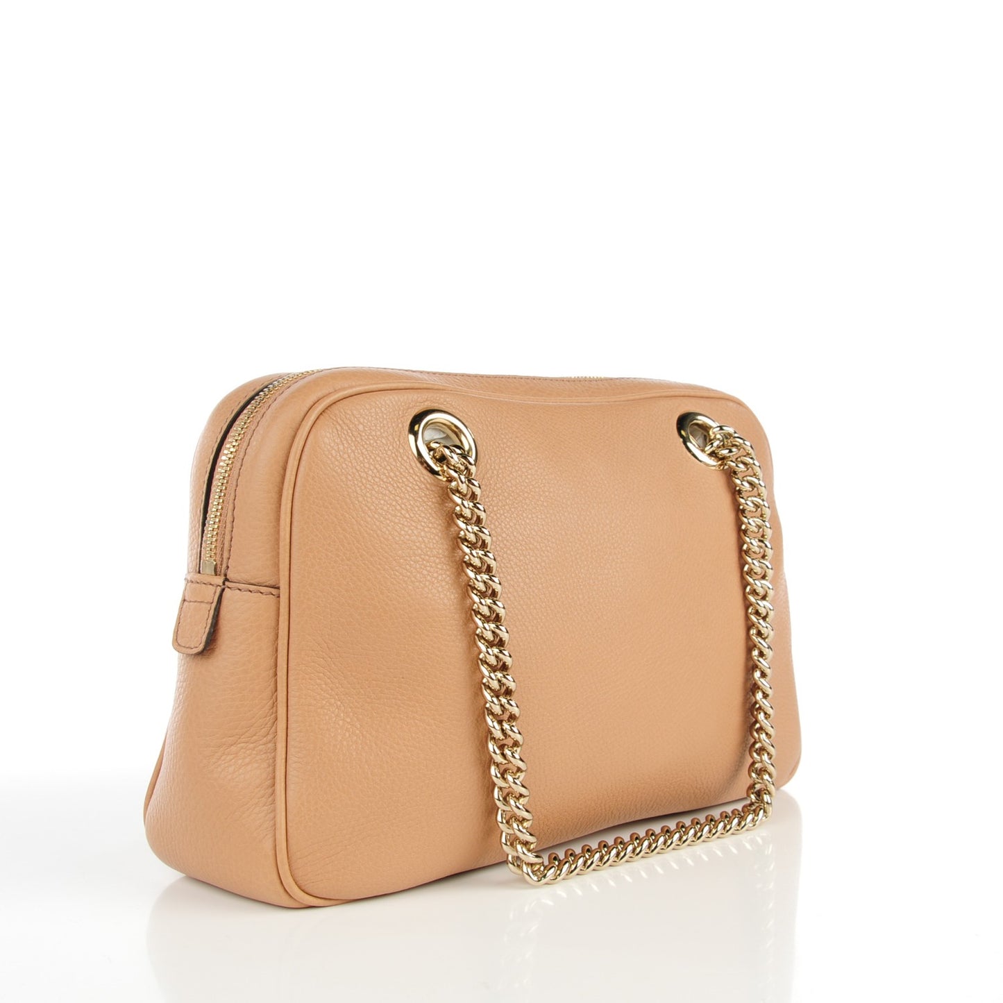 Pebbled Calfskin Small Soho Bowler Camelia
