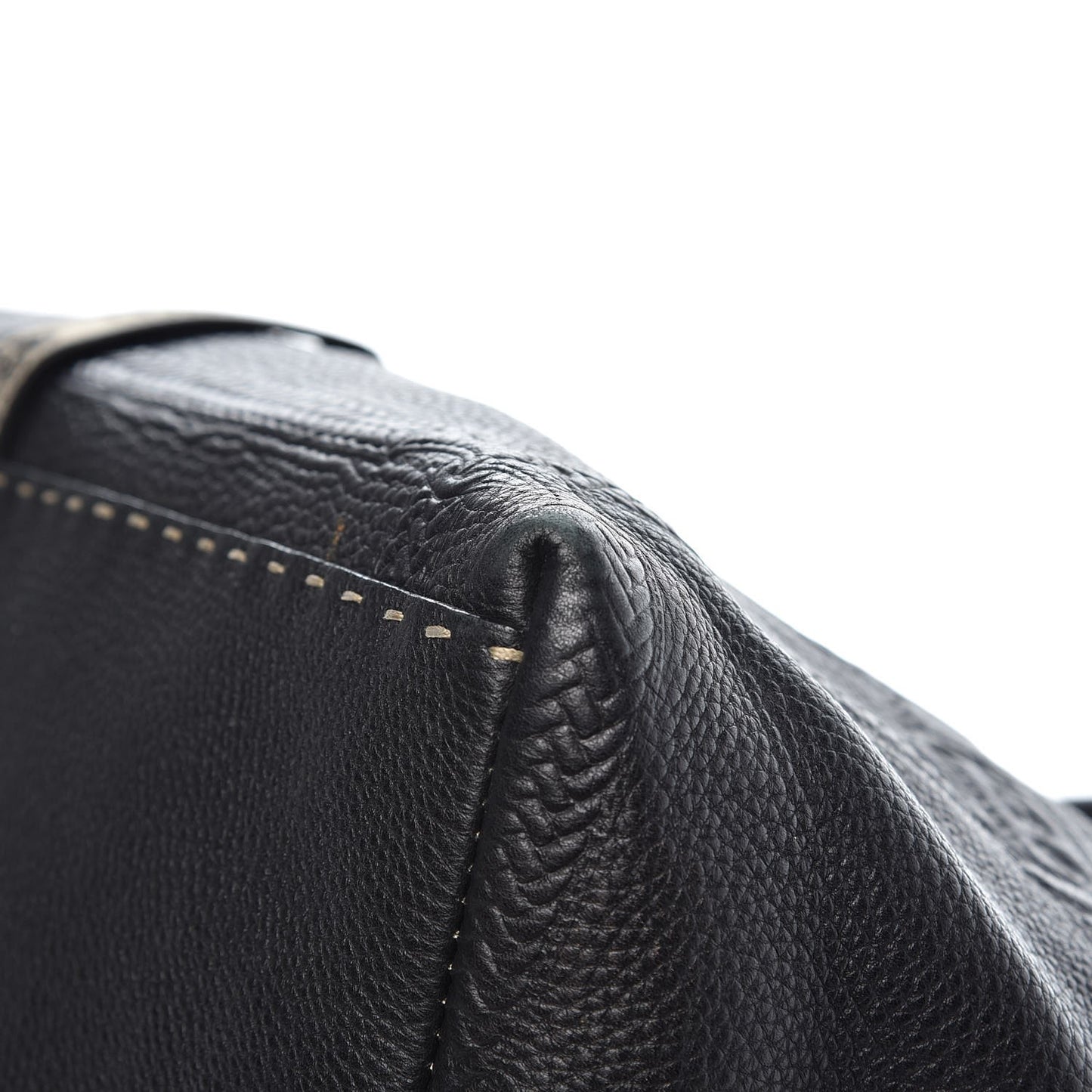 Calfskin Romano Selleria Large Villa Borghese Tote Black