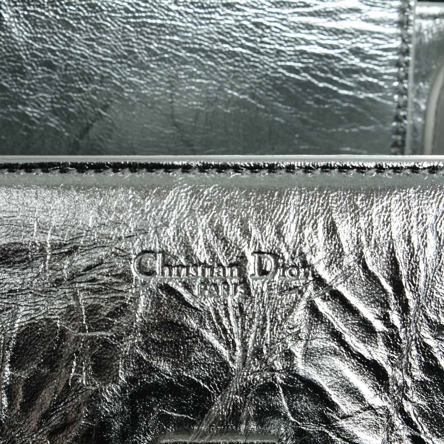 Christian Dior Metallic Calfskin Large Diorever Flap Silver 7 of 7