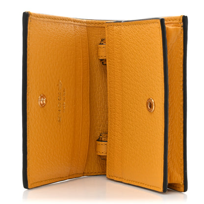 Gucci X ADIDAS Textured Dollar Calfskin Trefoil Horsebit 1955 Card Case Wallet With Strap Crop Black 5 of 14