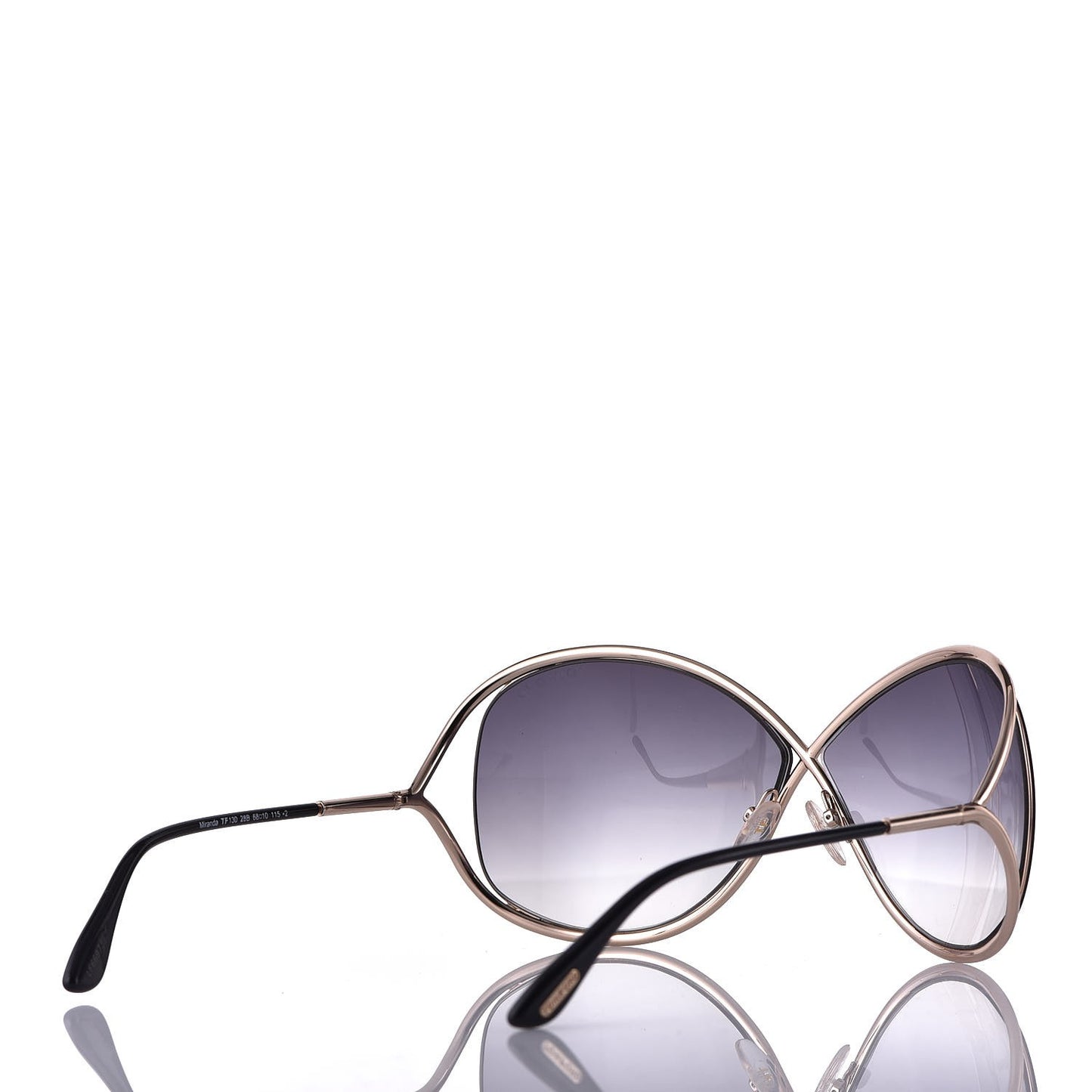 Miranda Crossover Sunglasses TF130 Black Rose Gold