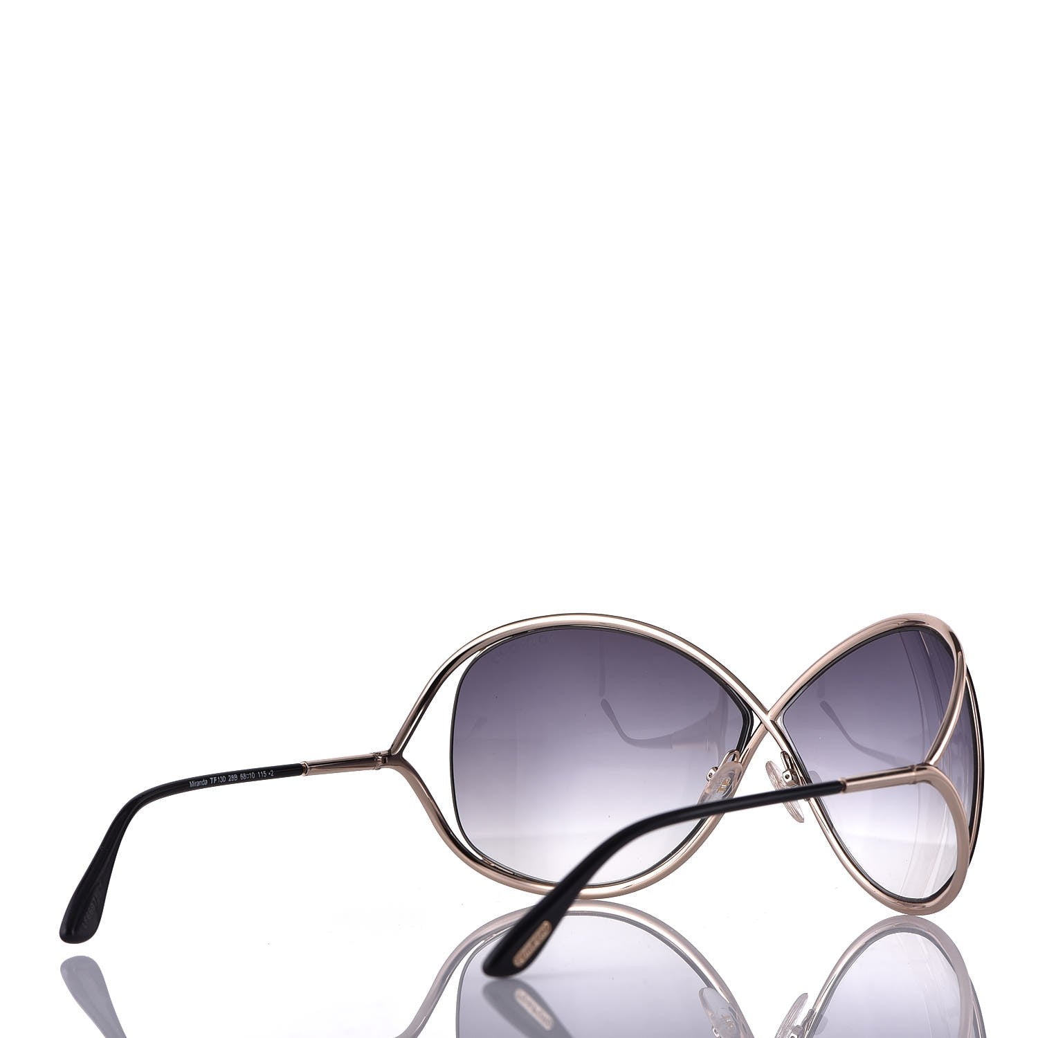 Tom Ford Miranda Crossover Sunglasses TF130 Black Rose Gold 4 of 8