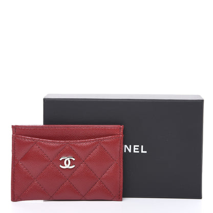 Chanel Caviar Quilted Card Holder Red 8 of 8