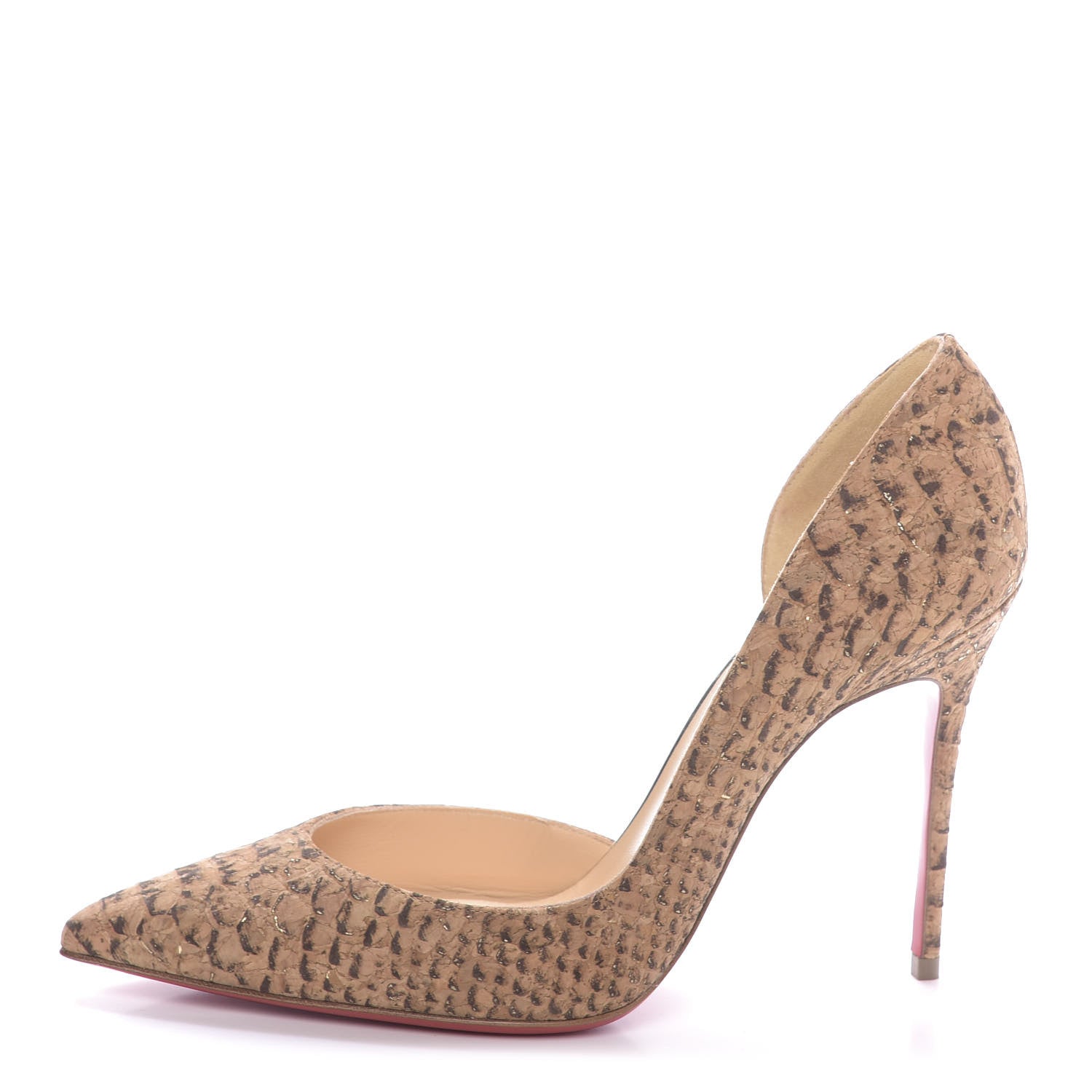 Christian Louboutin Cork Iriza 100 Pumps 37.5 Light Gold 1 of 7