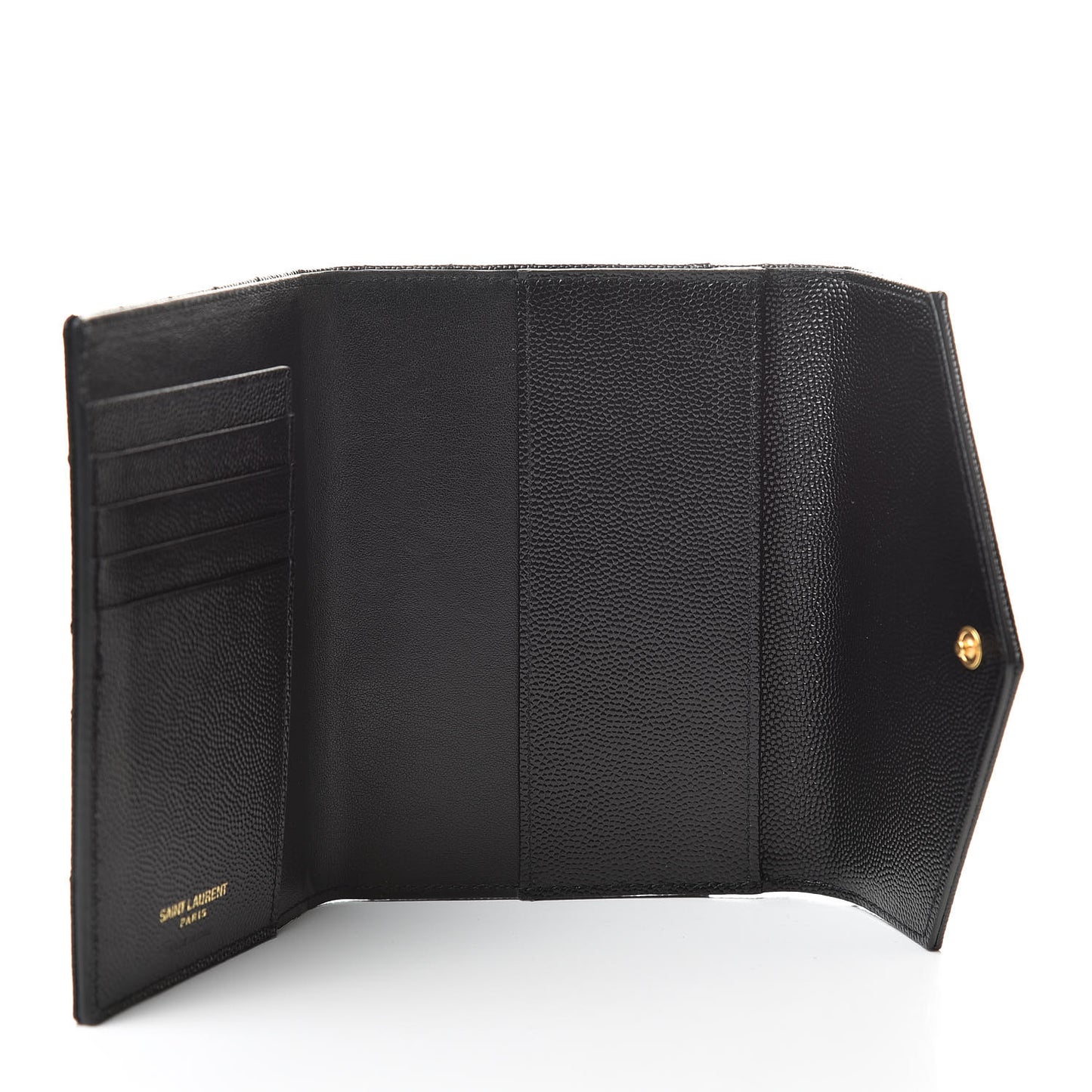 Grain De Poudre Matelasse Chevron Small Monogram Passport Case Black