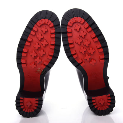 Christian Louboutin Calfskin Spikes Birgitta Lug 70 Zip Around Ankle Boots 40 Black 6 of 10