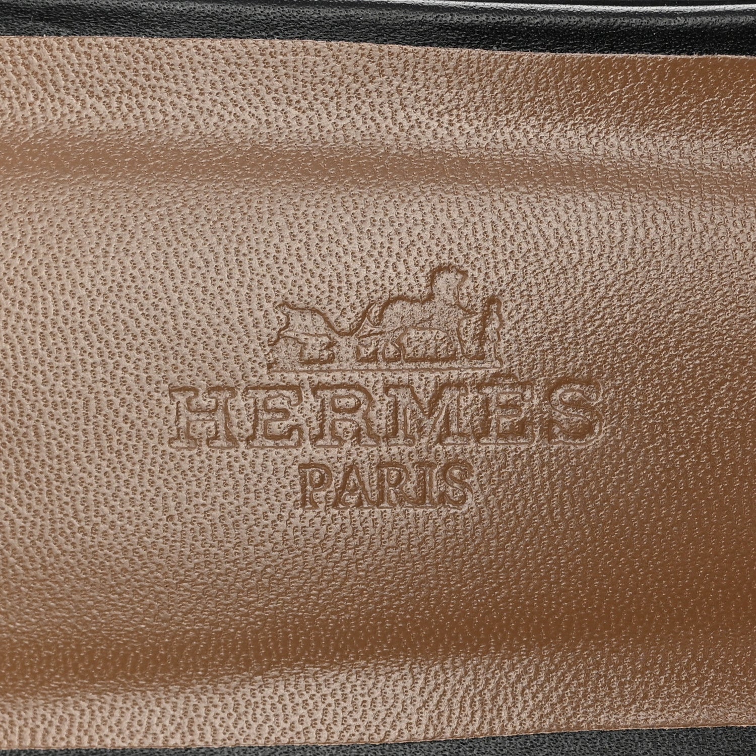 Hermes Box Calfskin Oran Sandals 40.5 Black 7 of 9