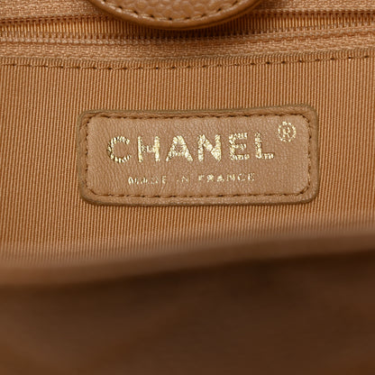 Chanel Caviar Quilted Petit Shopping Tote PST Dark Beige 7 of 14