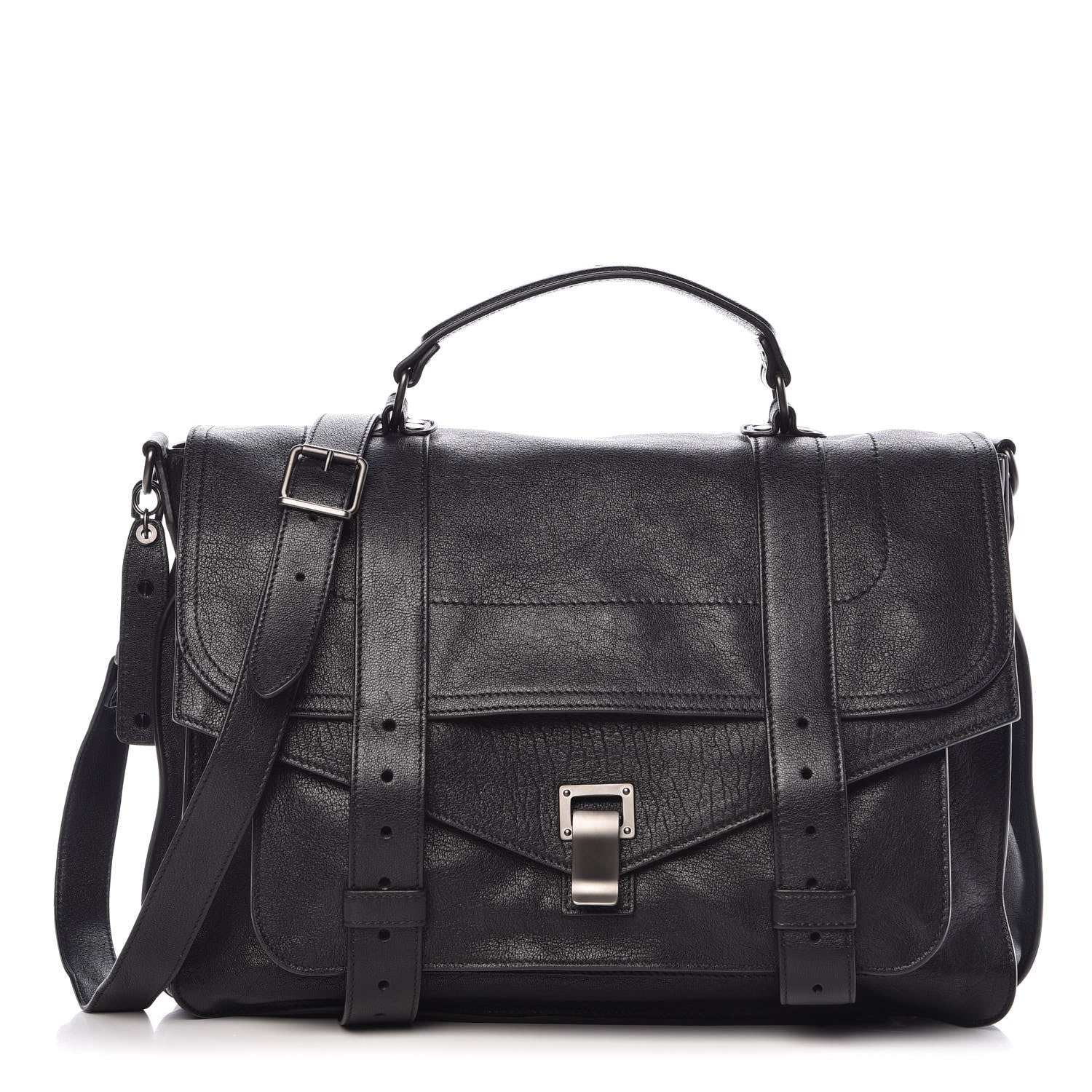 Proenza Schouler Lambskin PS1 Large Satchel Black 2 of 12