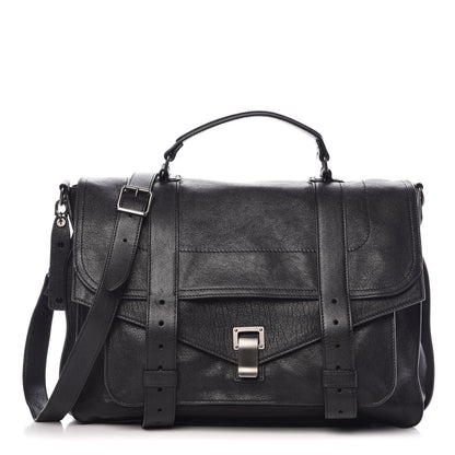 Proenza Schouler Lambskin PS1 Large Satchel Black 2 of 12