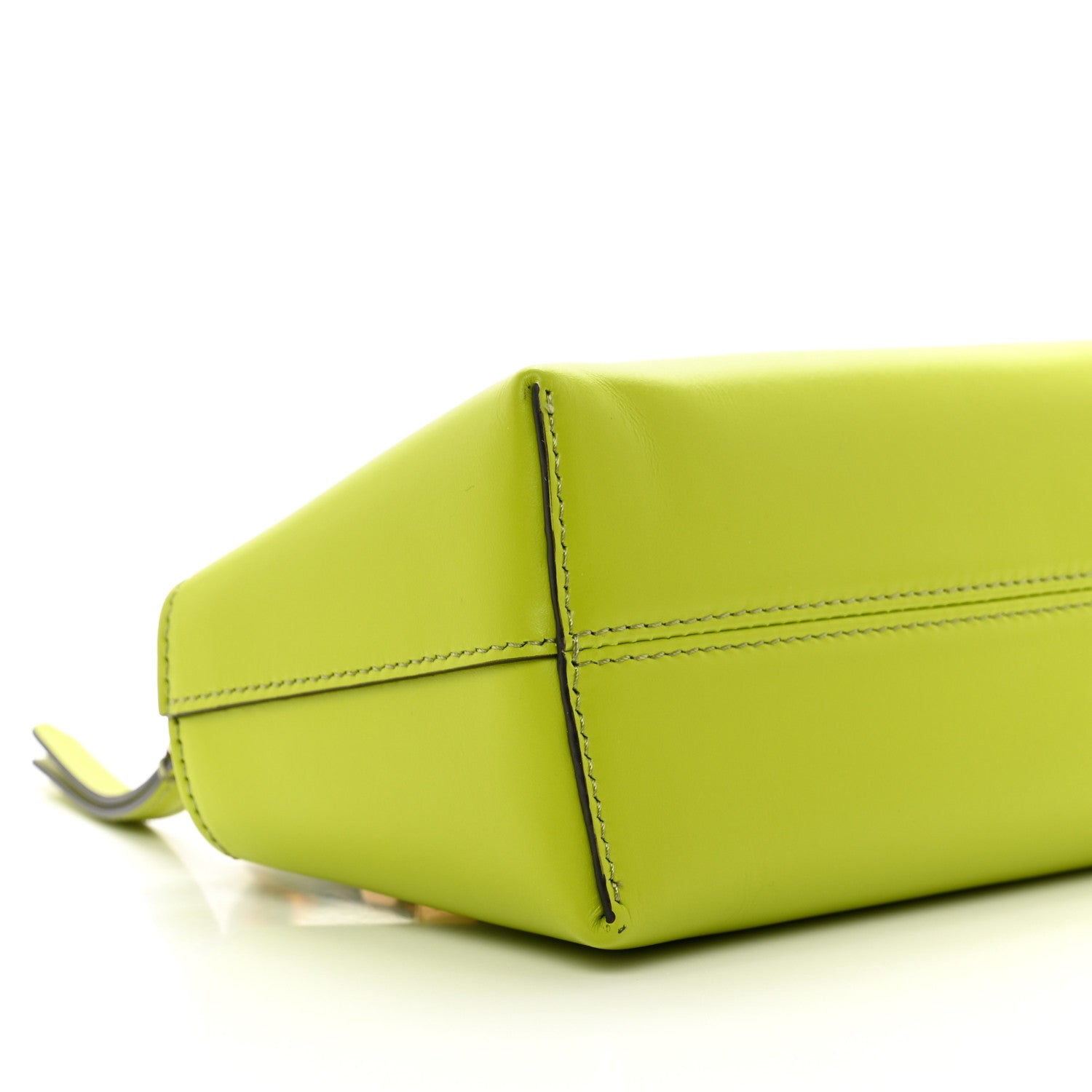 Fendi Vitello King Plexiglass Logo Embossed Mini By The Way Top Handle Boston Bag Wasabi 8 of 9