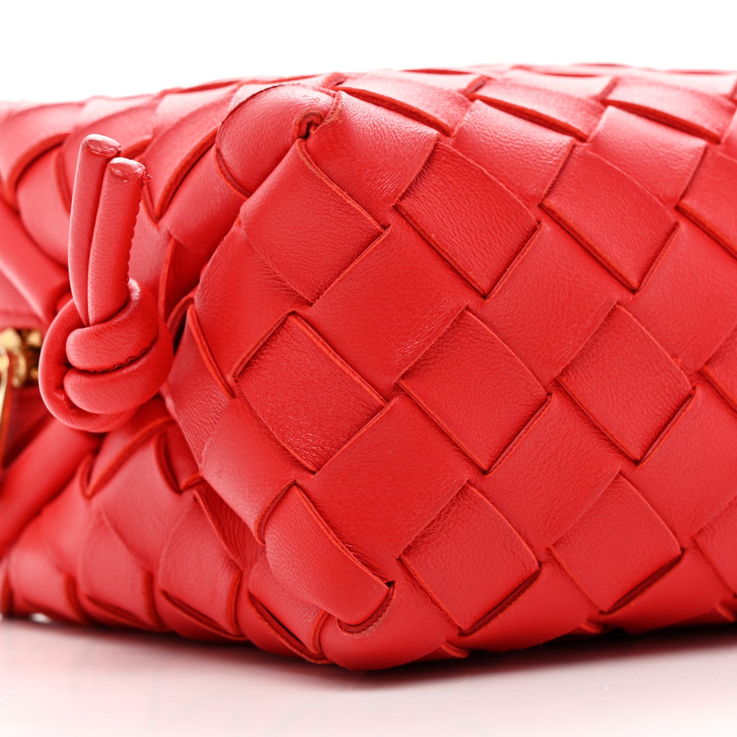 Nappa Intrecciato Mini Loop Camera Bag Redstone