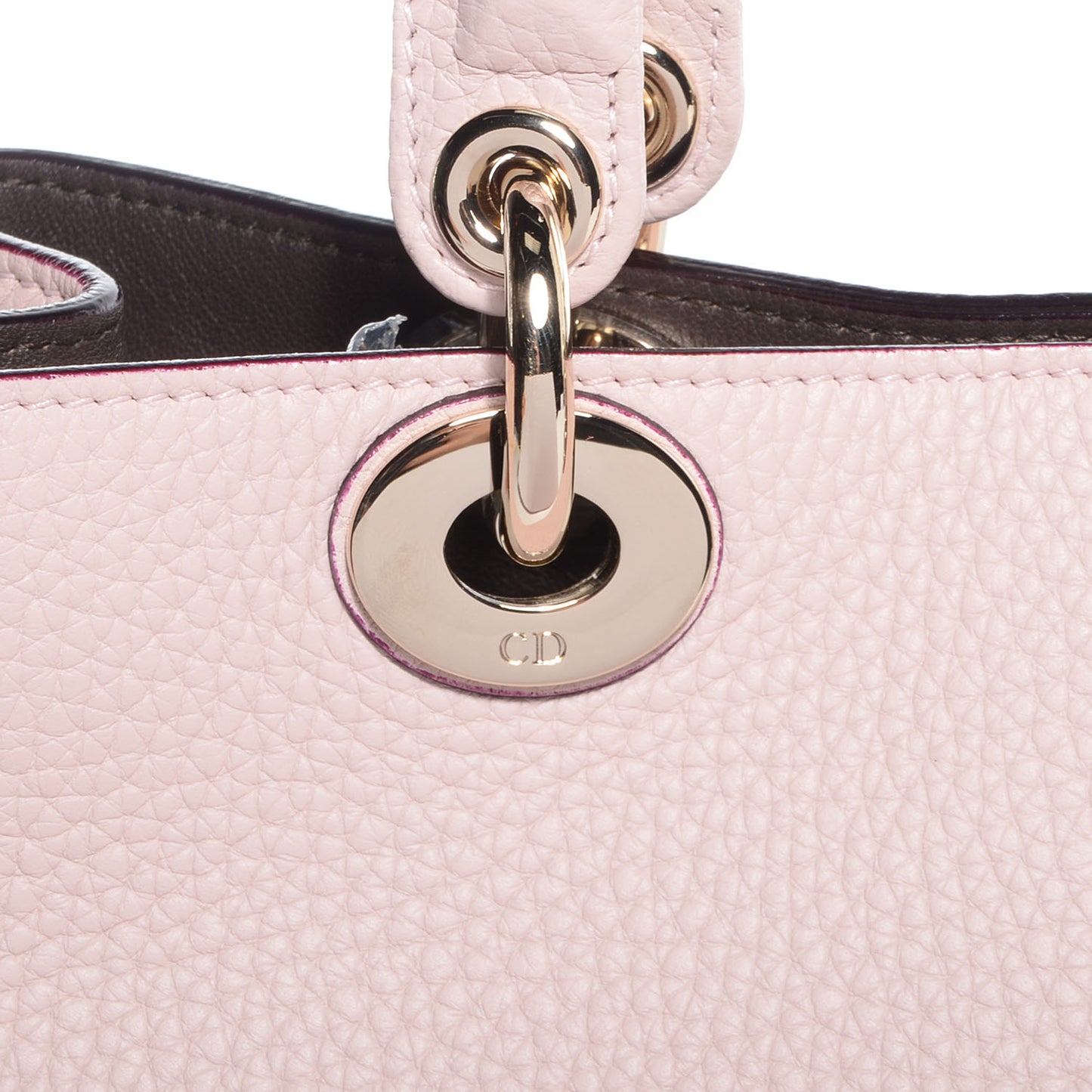 Bullcalf Small Diorissimo Tote Rose Poudre