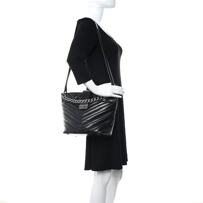 Chanel Aged Calfskin Quilted Mad About Quilting Small Hobo Black 2 of 10