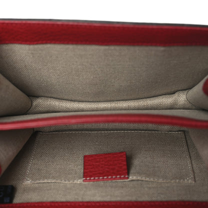 Gucci Dollar Calfskin Small Interlocking G Shoulder Bag Red 5 of 12