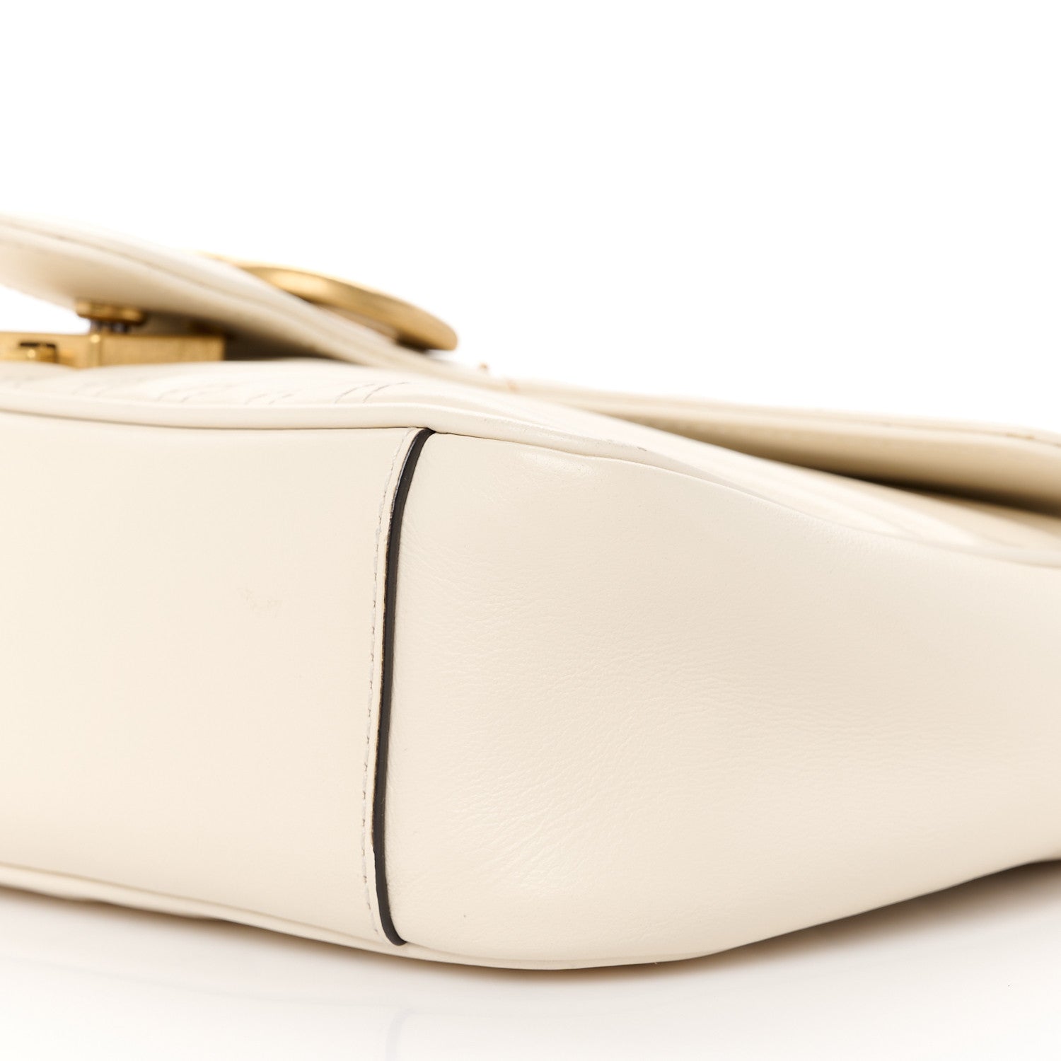 Gucci Calfskin Matelasse Small GG Marmont Shoulder Bag White 11 of 11