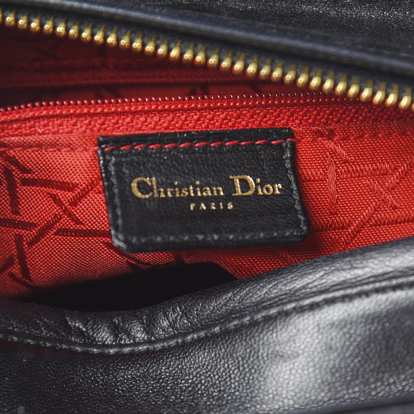 Lambskin Cannage Medium Lady Dior Black