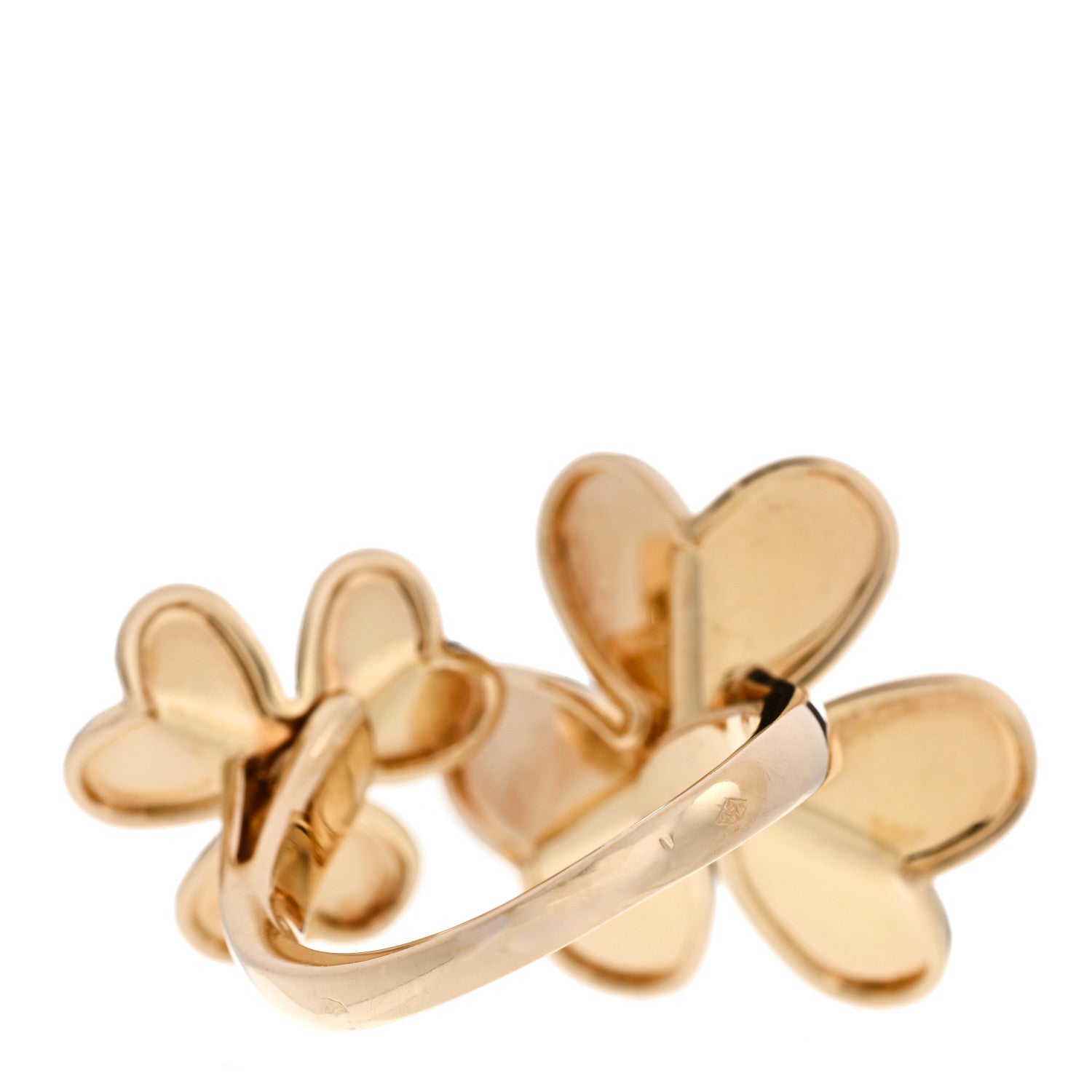 Van Cleef & Arpels 18K Yellow Gold Diamond Frivole Between The Finger Ring 52 6 3 of 4