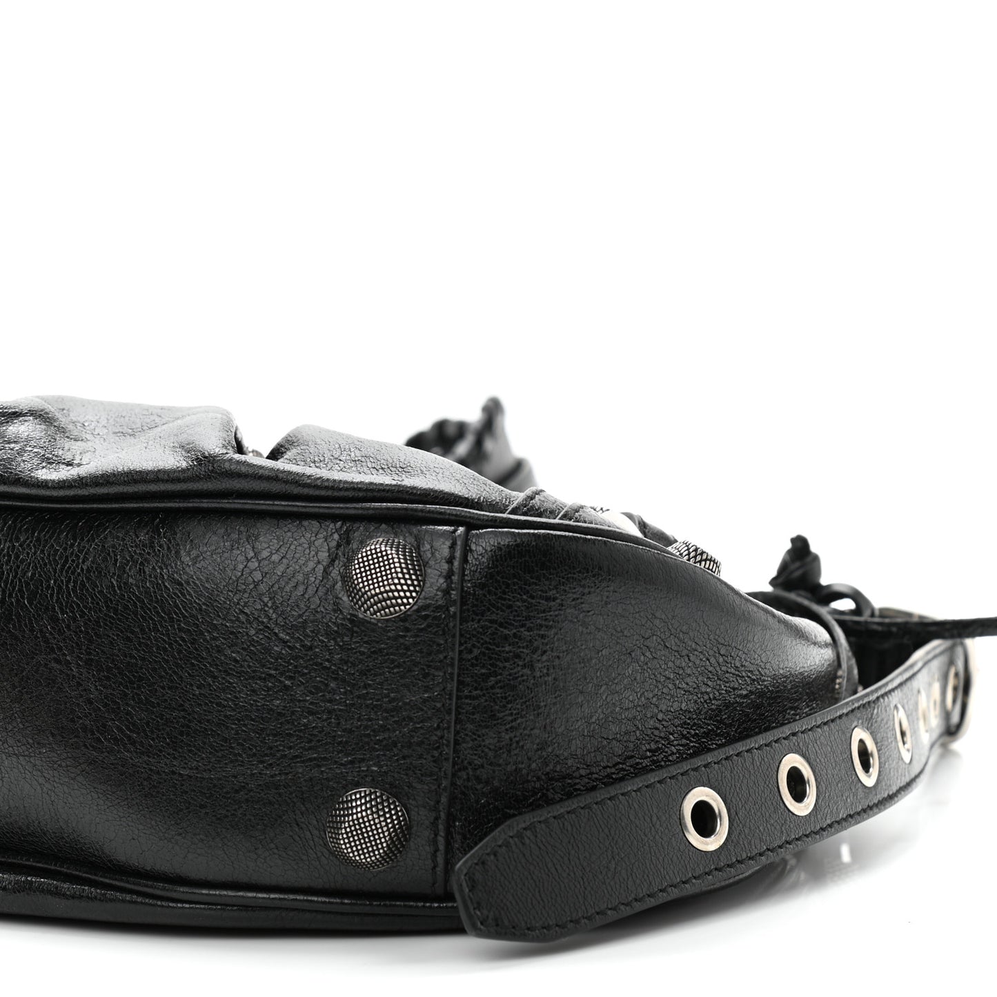 Agneau Arena Small Le Cagole Shoulder Bag Black
