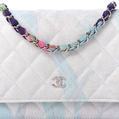 Chanel Canvas Quilted Jungle Jeans Wallet on Chain WOC Multicolor 11 of 12
