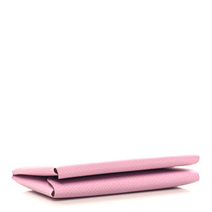 Hermes Epsom Calvi Duo Card Case Mauve Sylvestre 4 of 9