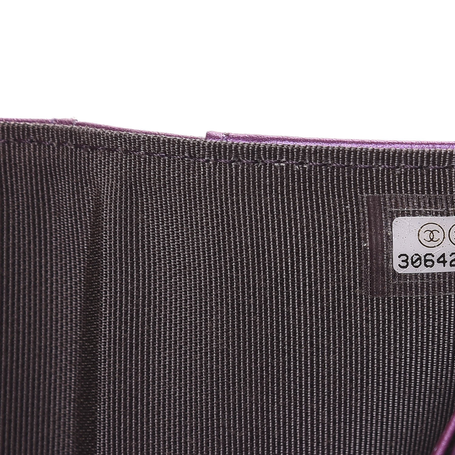 Chanel Iridescent Lambskin Small Quilted Flap Wallet Purple 8 of 9