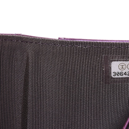 Chanel Iridescent Lambskin Small Quilted Flap Wallet Purple 8 of 9