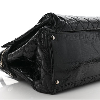 Chanel Glazed Calfskin Quilted Large New Portobello Tote Black 8 of 11