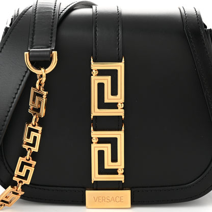 Versace Calfskin Small Greca Goddess Shoulder Bag Black 7 of 10