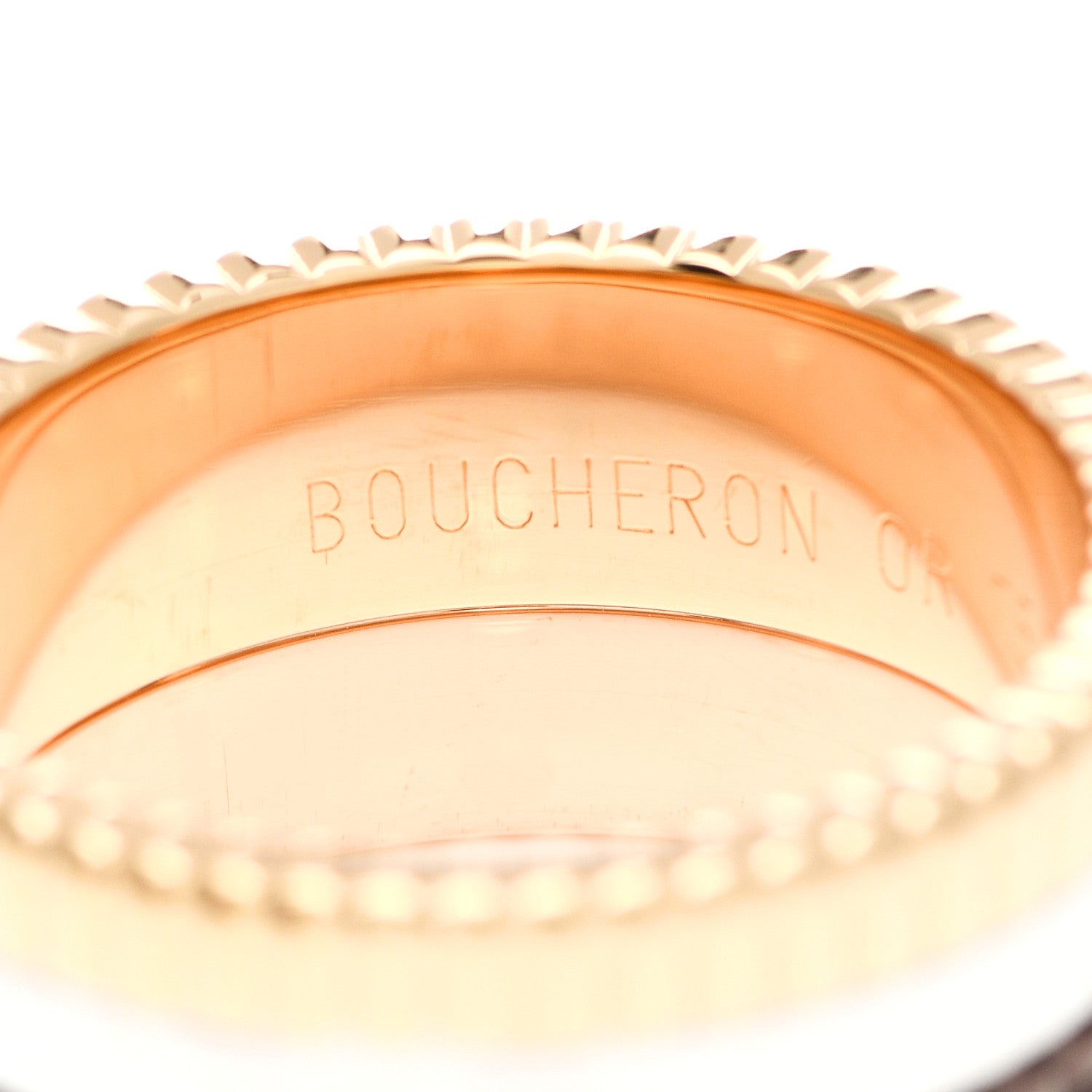 Boucheron 18K Pink Yellow White Gold PVD Large Quatre Classique Ring 59 8.75 4 of 8