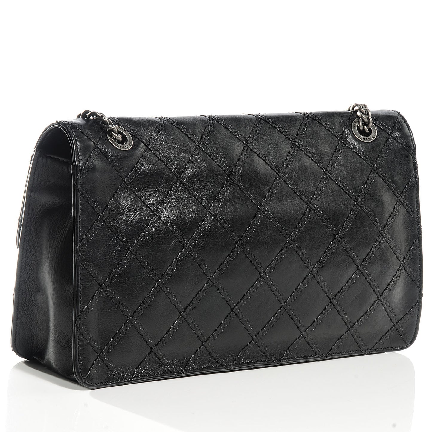 Calfskin CC Crave Reissue Jumbo Flap Black