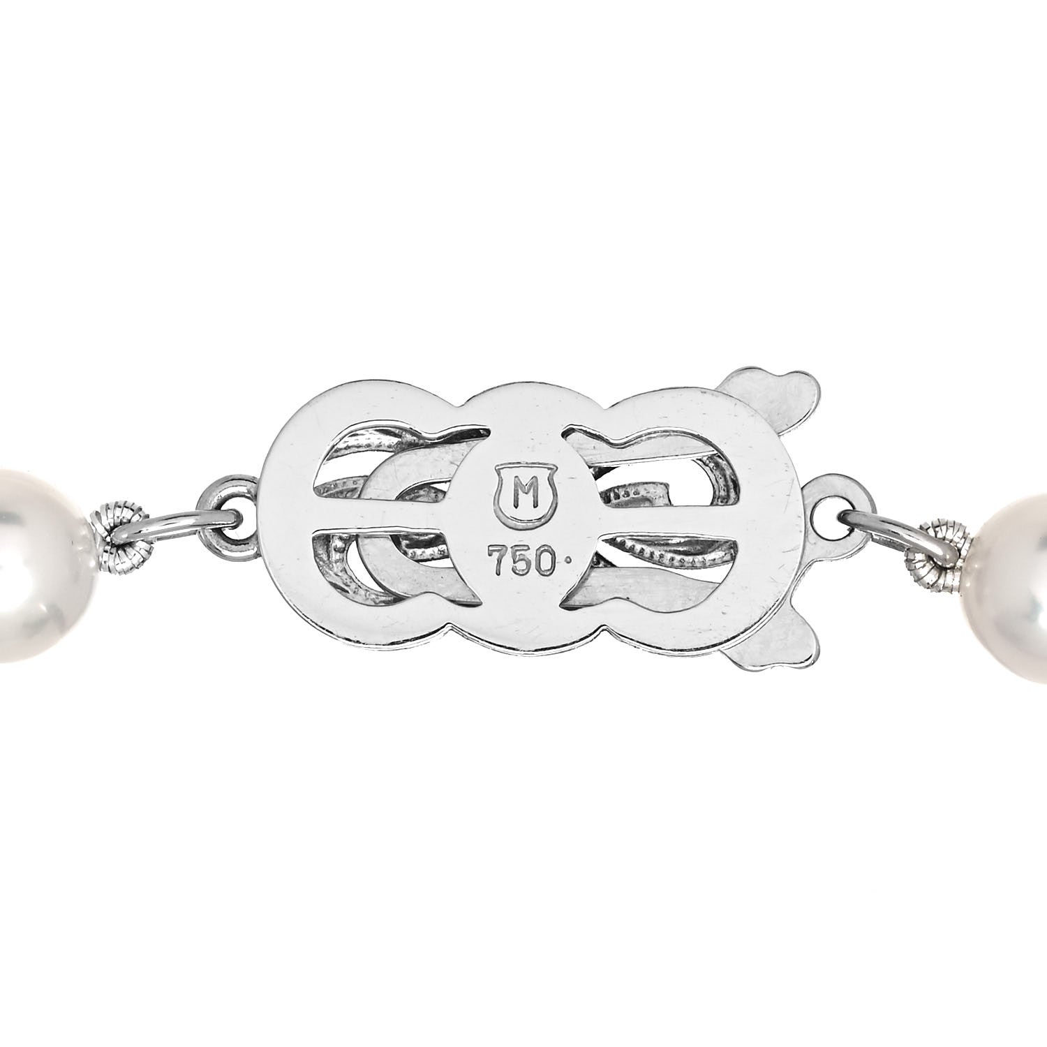 Mikimoto 18K White Gold Akoya Pearl 6-7mm Strand Necklace 17.5" 4 of 4