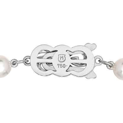 Mikimoto 18K White Gold Akoya Pearl 6-7mm Strand Necklace 17.5" 4 of 4