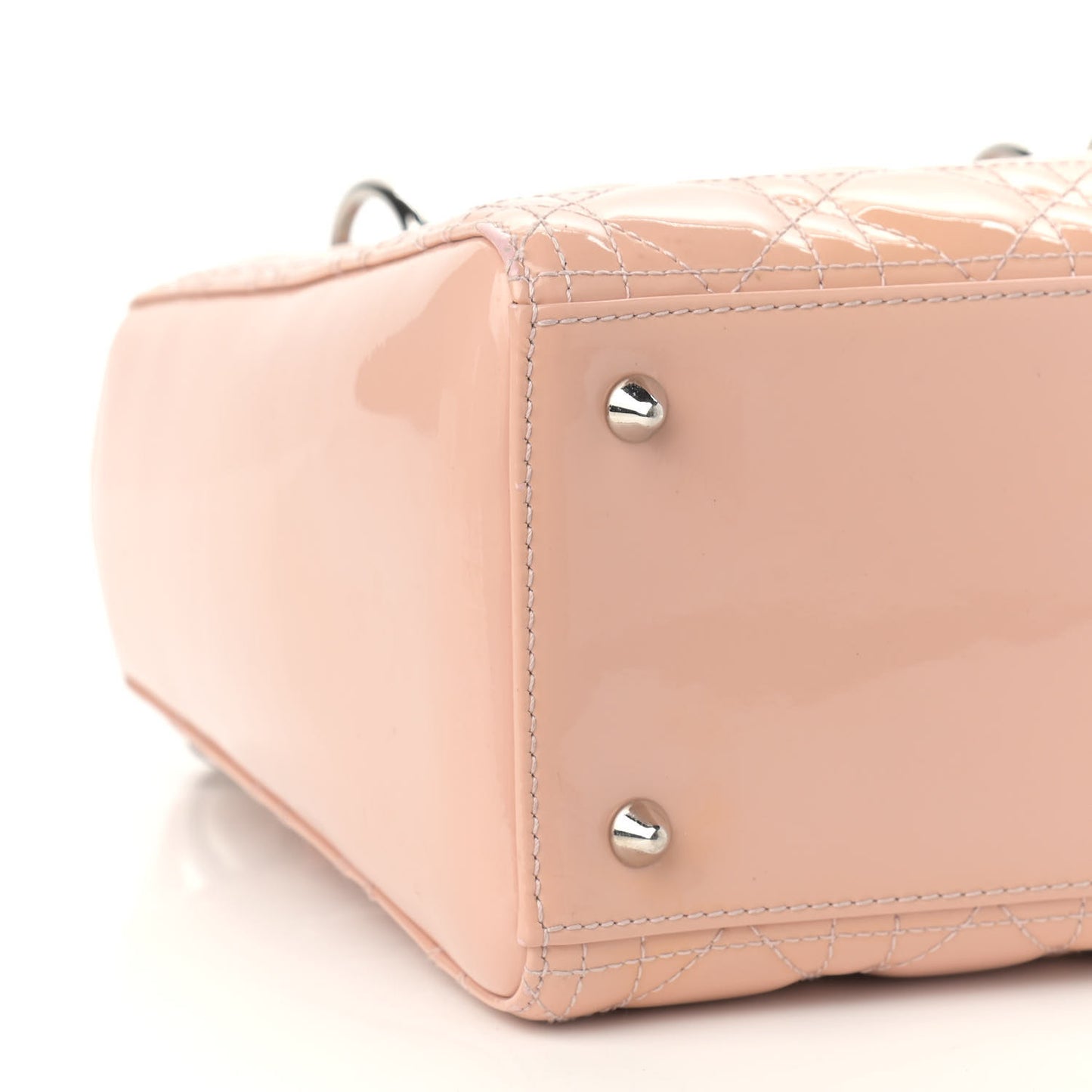 Patent Cannage Medium Lady Dior Pale Pink