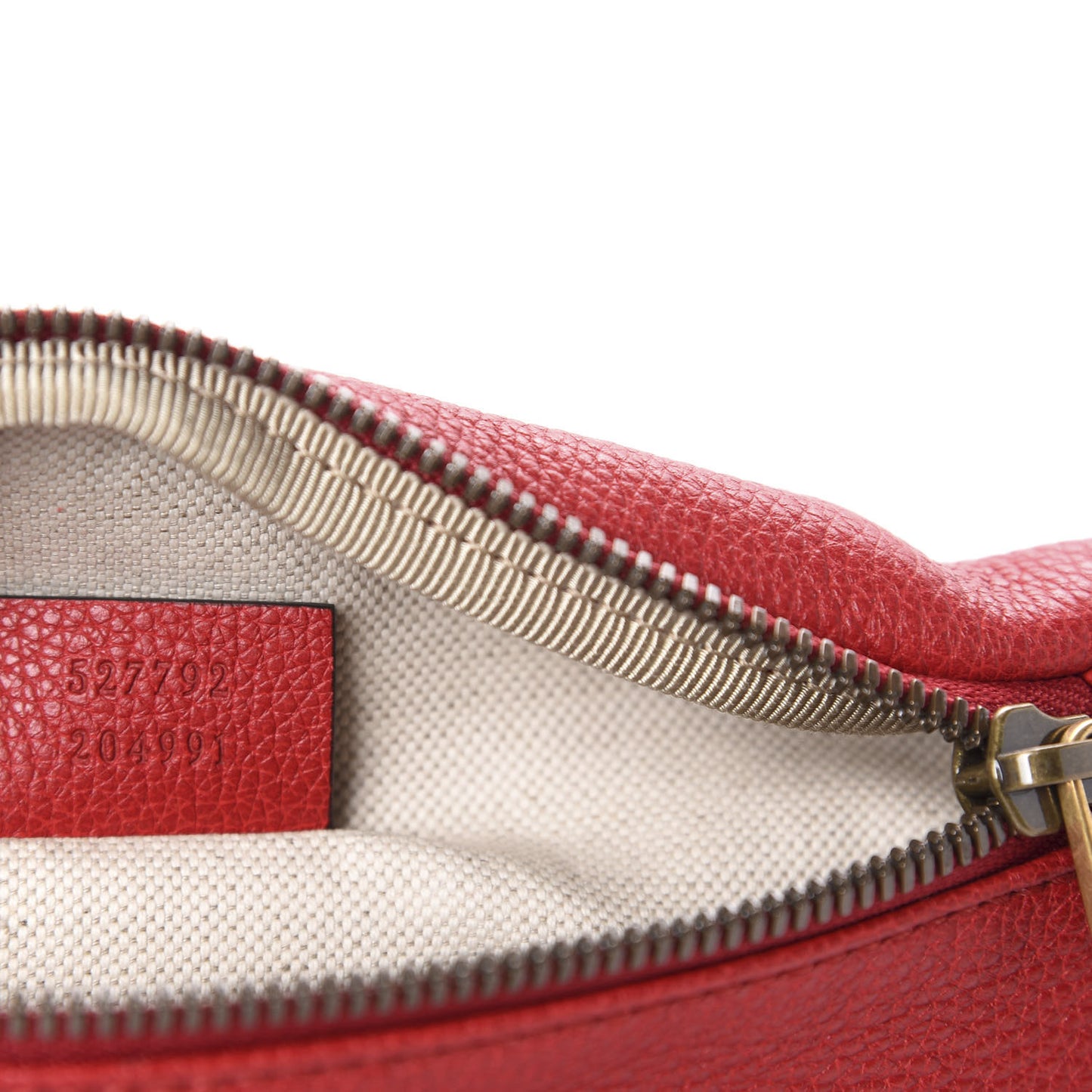 Grained Calfskin Small Logo Belt Bag Hibiscus Red