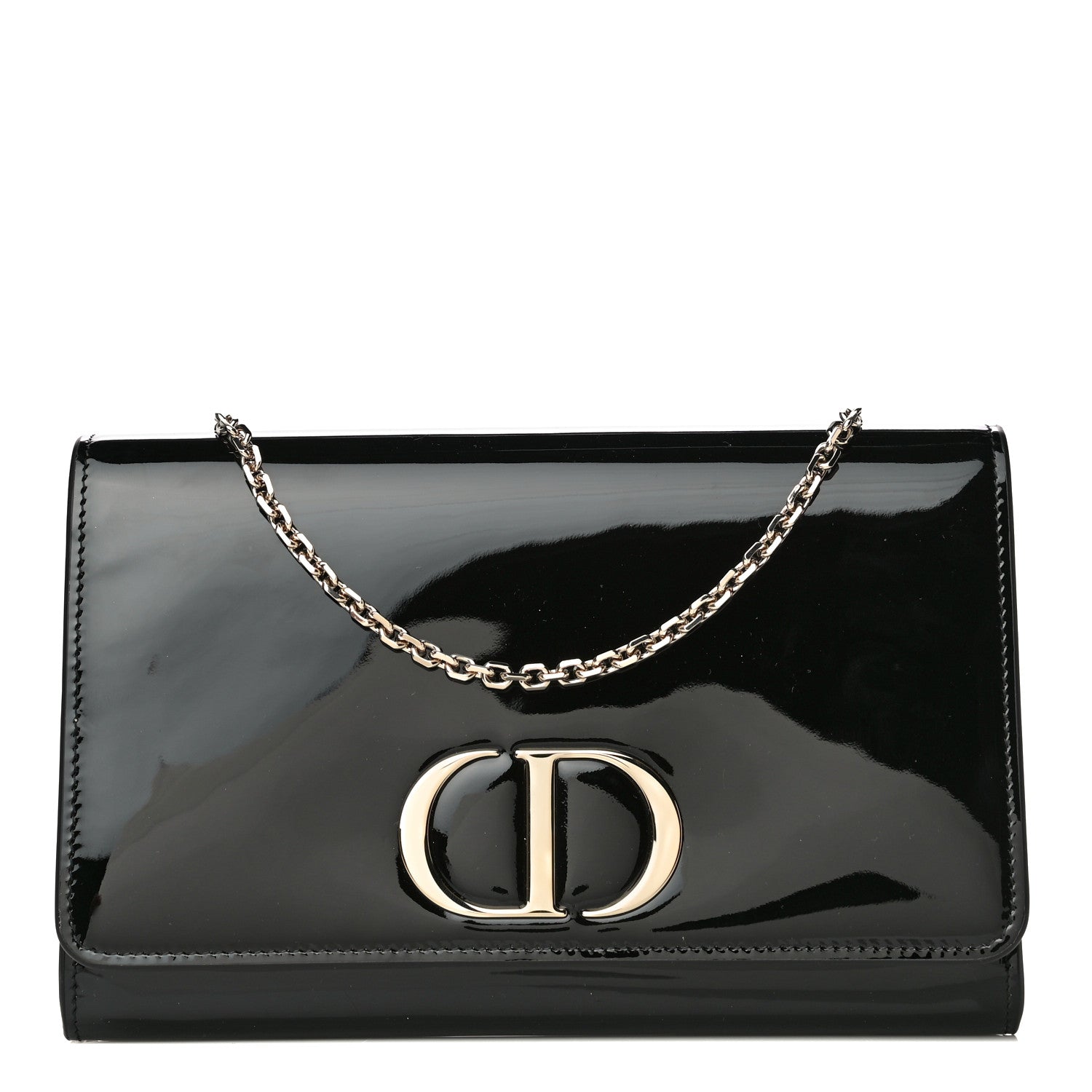 Christian Dior Patent 30 Montaigne Pouch Black 1 of 12