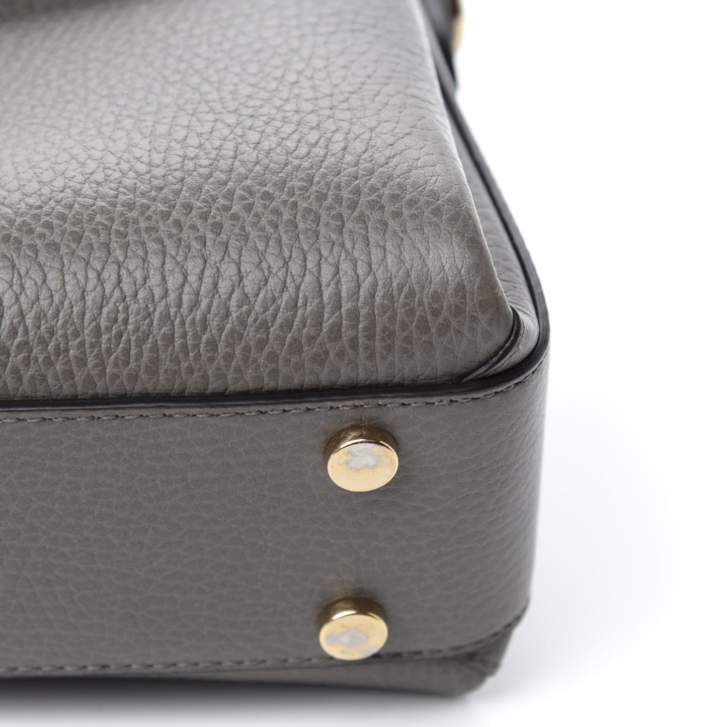 Dollar Calfskin Interlocking G Top Handle Shoulder Bag Loess