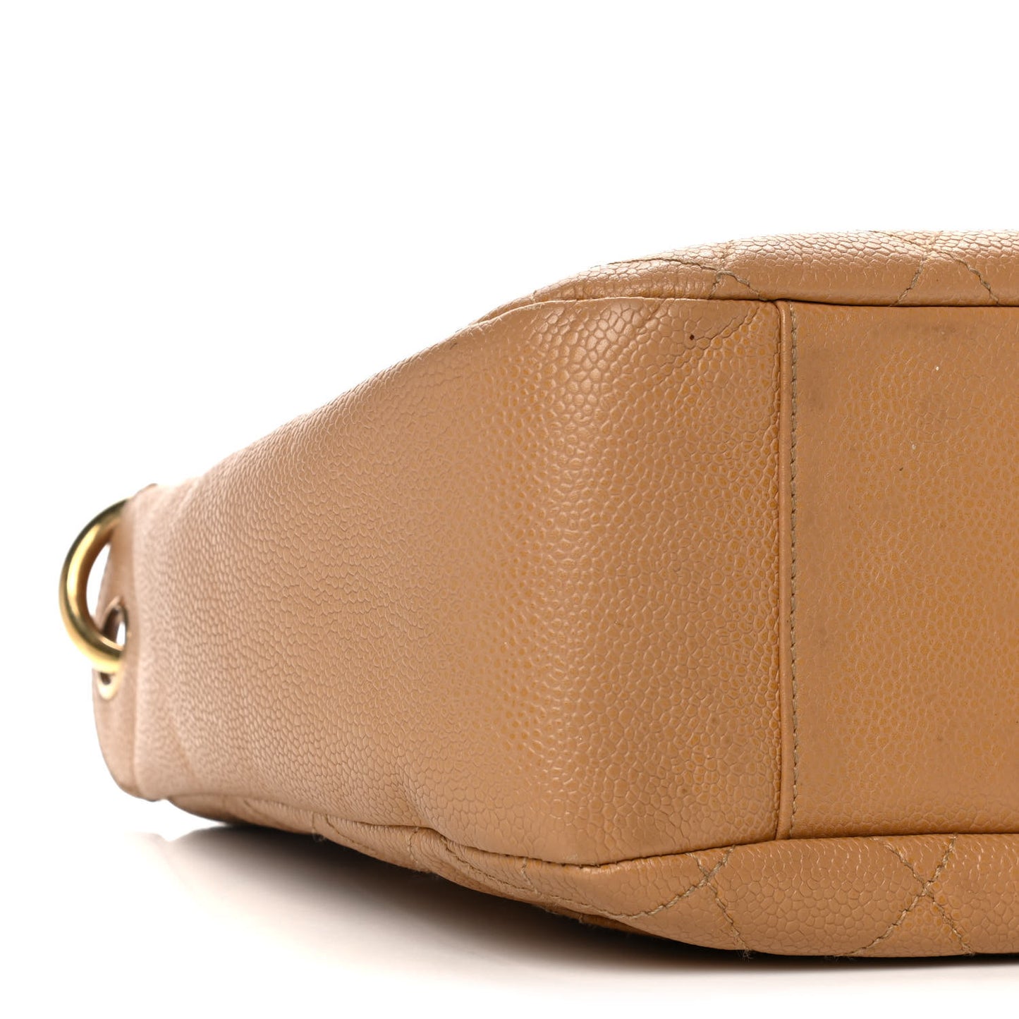 Caviar Quilted Timeless CC Shoulder Bag Beige